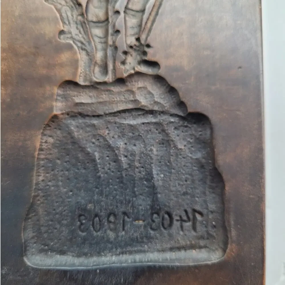 Antique‎ Wooden Cookie Mold Roman Soldier Primitive Folk Wall Decor